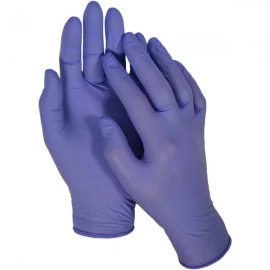 Перчатки нитриловые BENOVY р-р S сиренево-голубой, 50 пар 