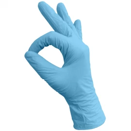 Перчатки нитриловые MediOk р-р М, цвет голубые 50 пар