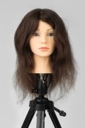 Голова учебная, (100% натуральные волосы), шатенка 35-40 см. PP18-SL16Z-3B