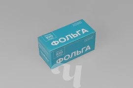 Фольга 16 мкм в коробке, 12 см х 100 м, серебро, 1 шт/упк "Чистоьве"