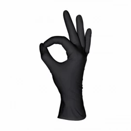 Перчатки нитриловые MediOk р-р S, цвет черные 50 пар 
