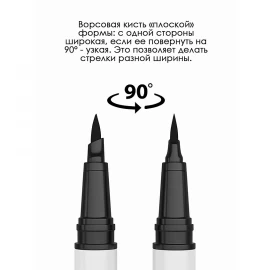 Подводка-маркер с ворсовой кистью ANYWAY FINE, 2801, черная L'arte del bello Prof
