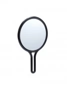 Зеркало DEWAL, с ручкой, пластик, черное 26x16x1 см MR-61 black