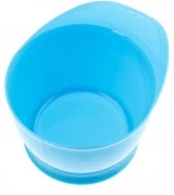 Чаша для краски DEWAL, голубая, с ручкой, с прорезиненной вставкой 320мл T-21blue