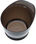 Чаша для краски DEWAL, черная , с ручкой, с прорезиненной вставкой 320мл T-21black