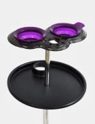 Тележка парикмахерская для колориста с 2-мя чашами и подставкой (Фиолетовый) Z0504-3
