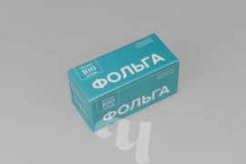 Фольга 18 мкм в коробке, 12 см х 100 м, серебро, 1 шт/упк "Чистовье"